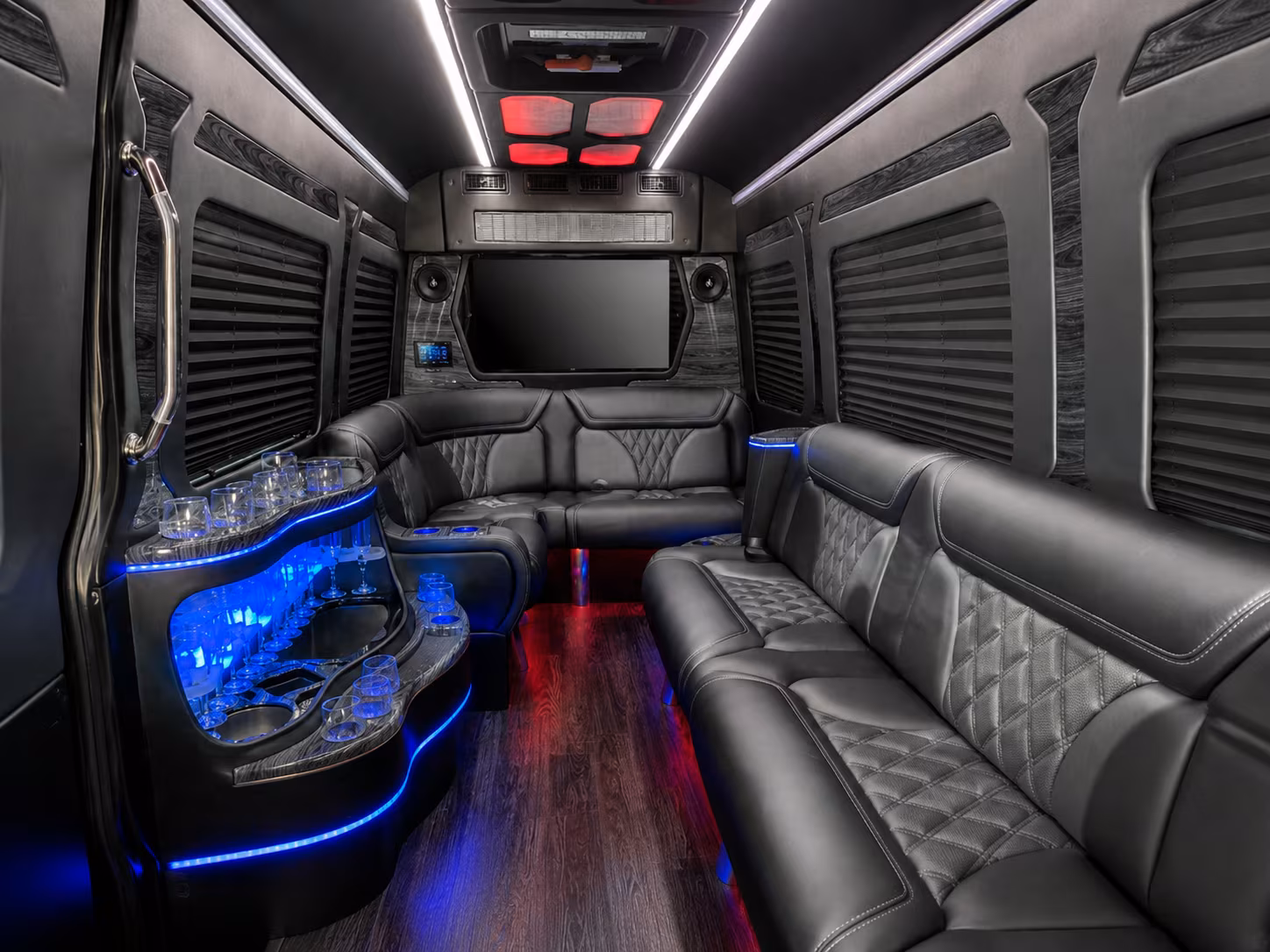 jupiter 15 passenger party bus inside