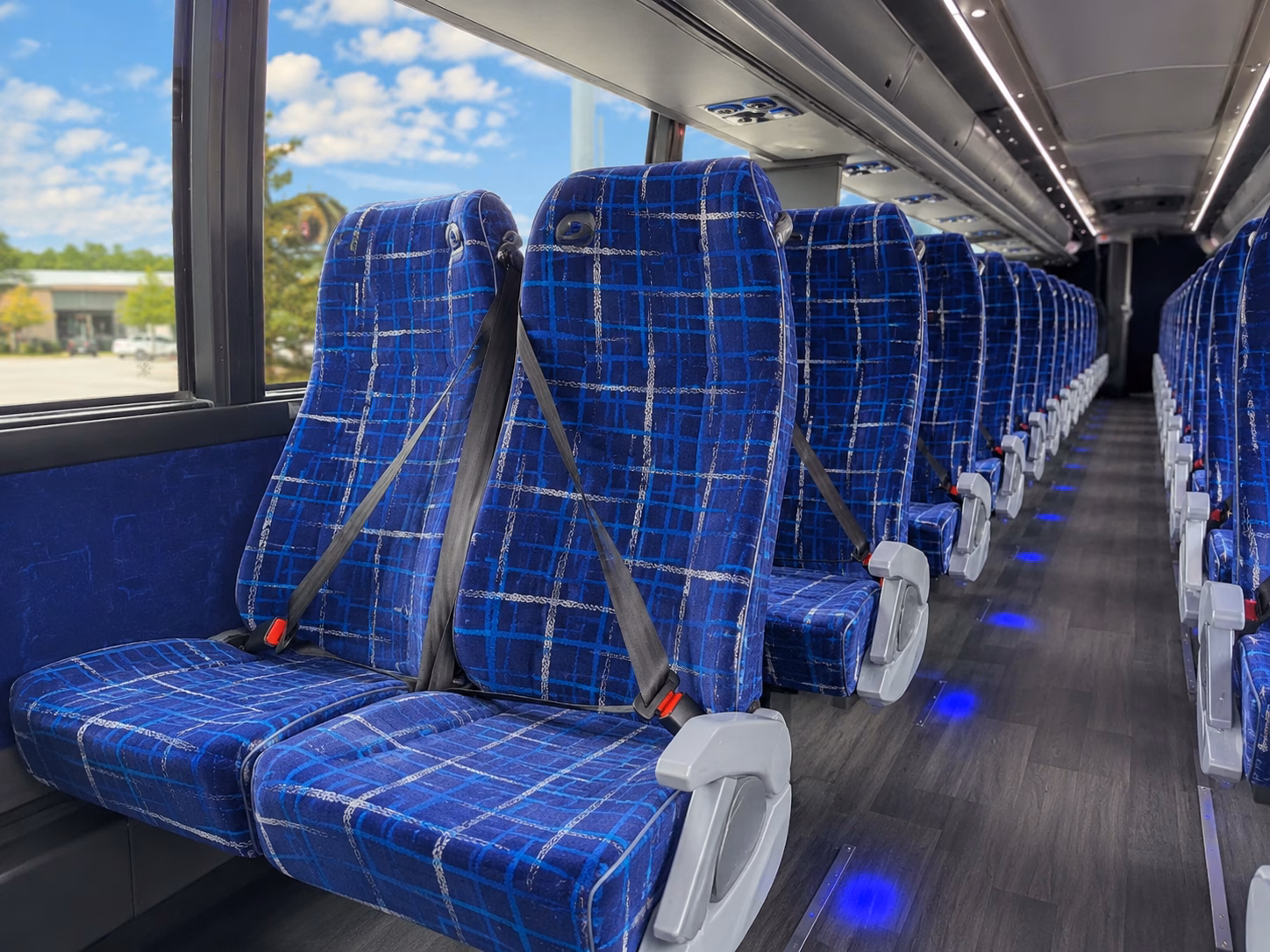 jupiter charter bus rental interior