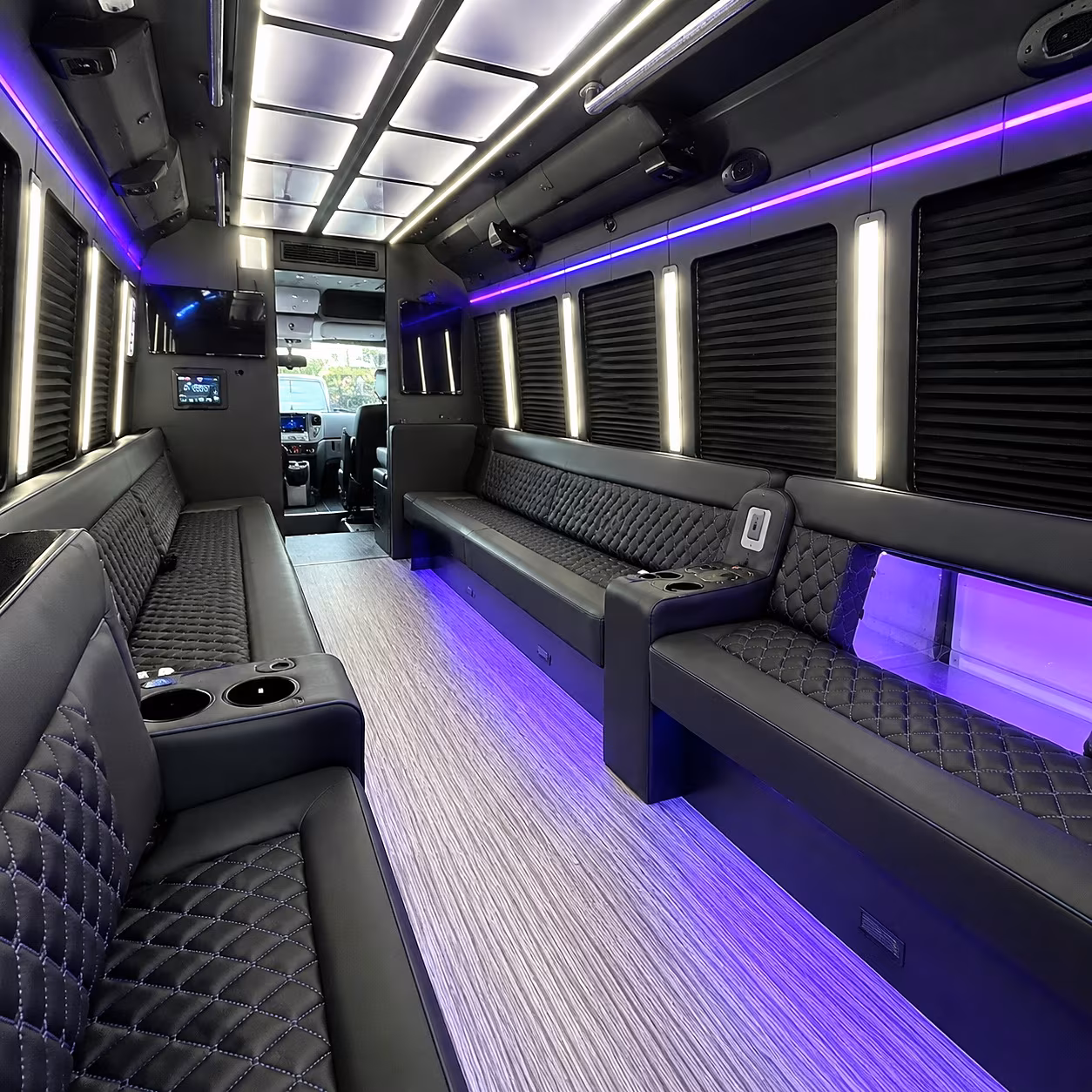 jupiter party bus rental interior